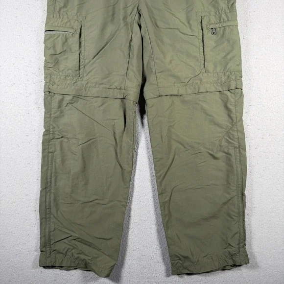 REI Sahara Convertible Cargo Hiking Pants Olive Green Womens 14 Petite UPF 50+ - Picture 4 of 14